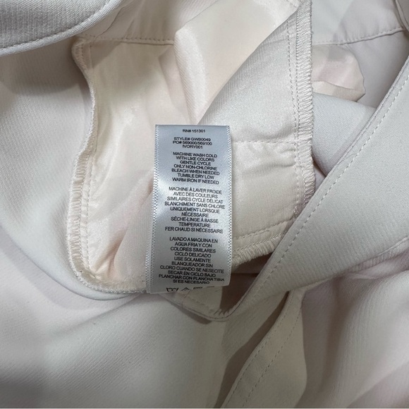 Good American Women’s Size 14/32 Ivory Front Pleated Straight Leg Trouser - Picture 7 of 7